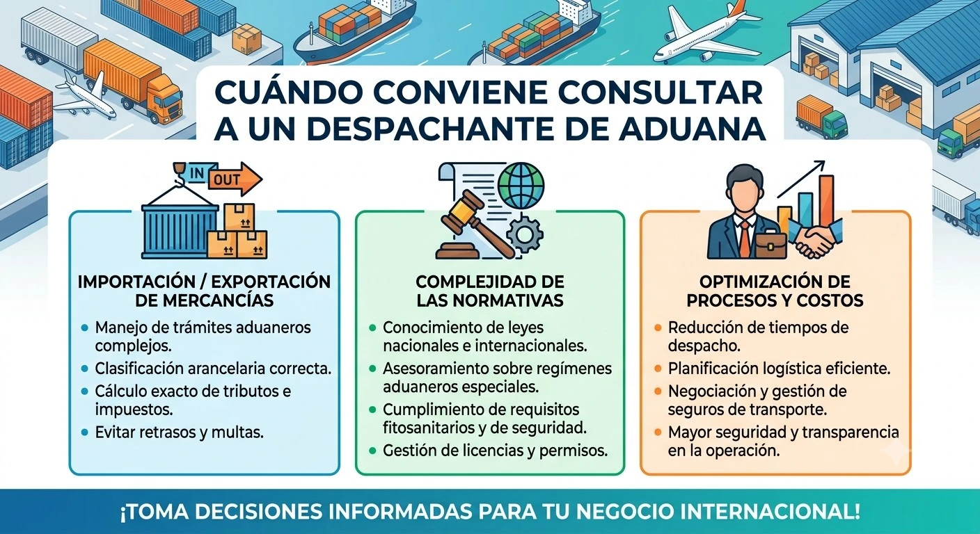 Cuándo consultar a un despachante de aduana: importación, normativas y costos
