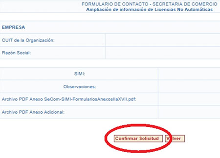 Licencias no Automaticas de importacion Formulario instructivo