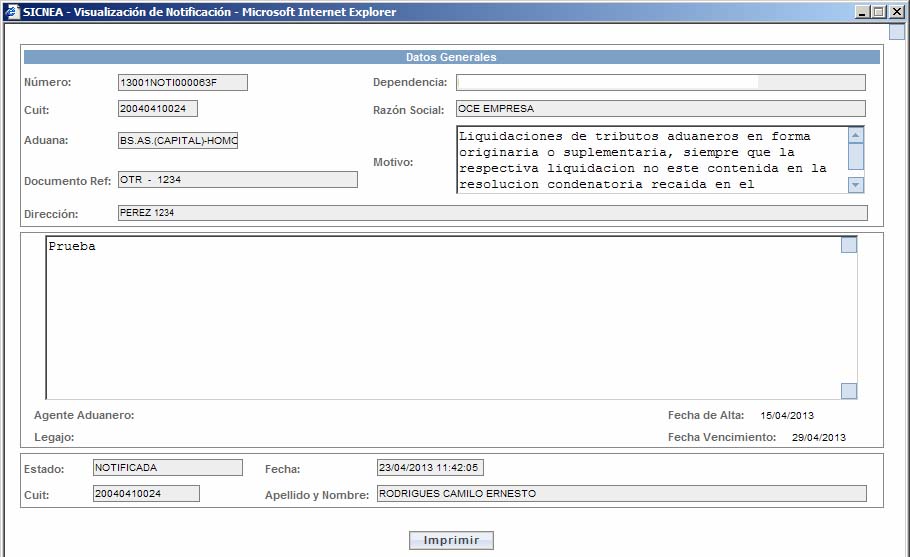 NOTIFICACION ELECTRONICA ADUANERA 4