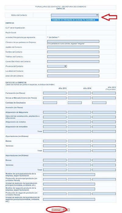 ampliacion de informacion de licencias no automaticas de importacion