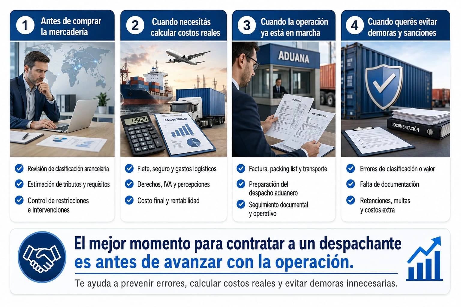 Despachante de aduana para importación